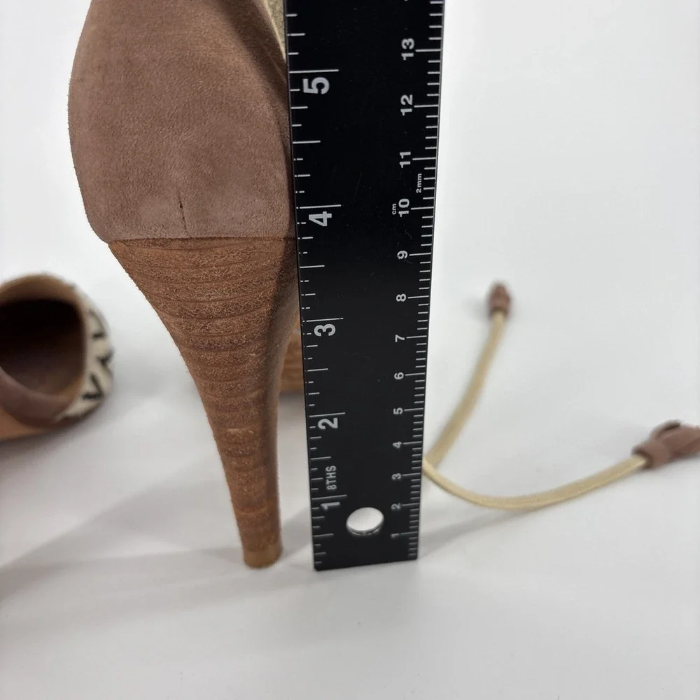 Huma Blanco Maribela Heels Womens 7 EU 37 Calfhair Diamond Pony Southwestern